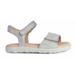 Geox J SANDAL HAITI GIRL Dívčí sandály, stříbrná, velikost obraz