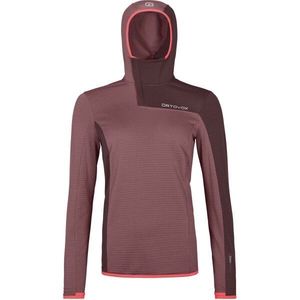 ORTOVOX FLEECE LIGHT GRID SN HOODY W Dámská mikina, vínová, velikost obraz