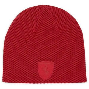 Puma FERRARI STYLE BEANIE Zimní čepice, červená, velikost obraz