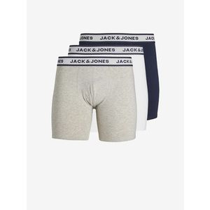 Jack & Jones Solid Boxerky 3 ks Šedá obraz