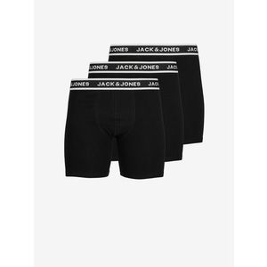 Jack & Jones Solid Boxerky 3 ks Černá obraz