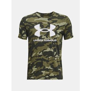 Under Armour UA Sportstyle Logo Aop SS Triko dětské Zelená obraz