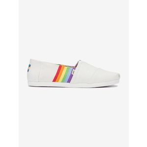 TOMS Unity Rainbow Slip On Bílá obraz