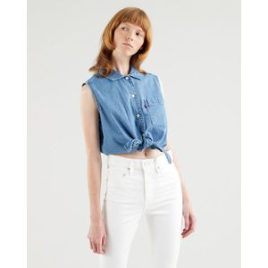 Levi's® Rumy Button Crop top Modrá obraz