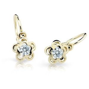 Cutie Jewellery Zlaté dětské náušnice C2204-10-X-1 bílá obraz