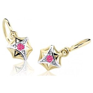 Cutie Jewellery Zlaté dětské náušnice C2209-10-X-1 fuchsiová obraz