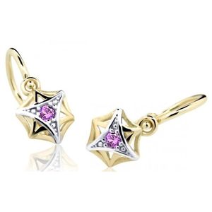 Cutie Jewellery Zlaté dětské náušnice C2209-10-X-1 fialová obraz