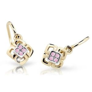 Cutie Jewellery Dětské bicolor náušnice ze žlutého zlata C2240-10-X-1 růžová obraz