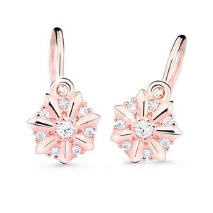 Cutie Jewellery Půvabné dětské náušnice z růžového zlata C2754-10-X-4 bílá obraz