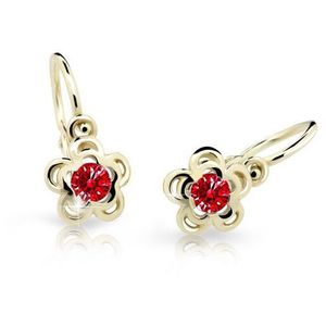 Cutie Jewellery Zlaté dětské náušnice C2204-10-X-1 červená obraz