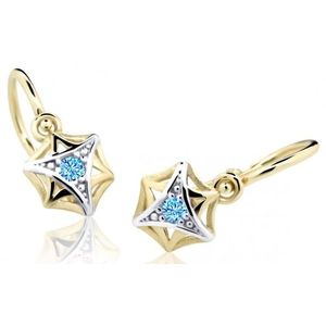 Cutie Jewellery Zlaté dětské náušnice C2209-10-X-1 světle modrá obraz