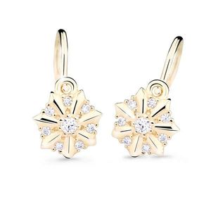 Cutie Jewellery Půvabné dětské náušnice ze žlutého zlata C2754-10-X-1 bílá obraz