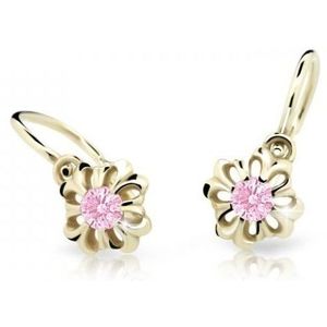 Cutie Jewellery Něžné dětské náušnice ze žlutého zlata C2208-10-X-1 růžová obraz