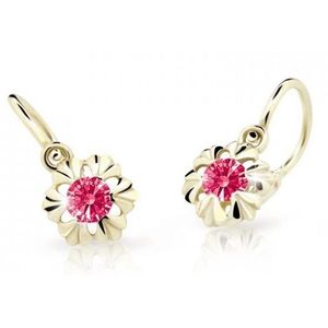 Cutie Jewellery Zlaté dětské náušnice C2213-10-X-1 fuchsiová obraz