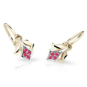 Cutie Jewellery Zlaté dětské náušnice C2220-10-X-1 fuchsiová obraz