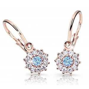 Cutie Jewellery Dětské náušnice z růžového zlata C2749-10-X-4 světle modrá obraz