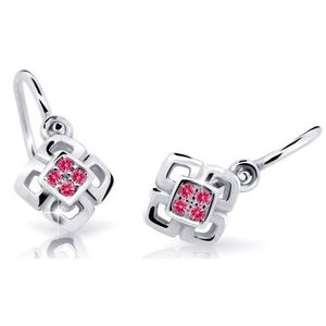 Cutie Jewellery Dětské náušnice z bílého zlata C2240-10-X-2 fuchsiová obraz