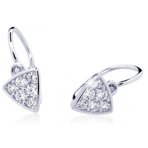 Cutie Jewellery Třpytivé dětské náušnice z bílého zlata C2207-10-X-2 bílá obraz