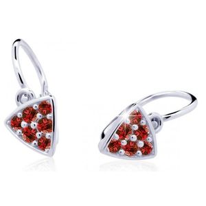 Cutie Jewellery Třpytivé dětské náušnice z bílého zlata C2207-10-X-2 červená obraz