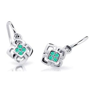 Cutie Jewellery Dětské náušnice z bílého zlata C2240-10-X-2 světle zelená obraz