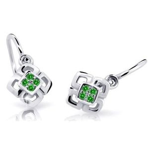 Cutie Jewellery Dětské náušnice z bílého zlata C2240-10-X-2 zelená obraz