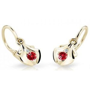 Cutie Jewellery Zlaté dětské náušnice C2224-10-X-1 červená obraz