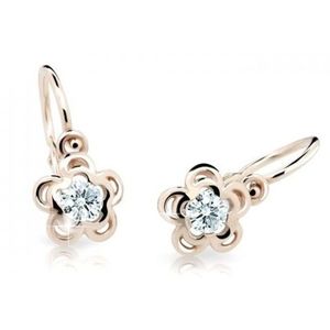 Cutie Jewellery Dětské náušnice z růžového zlata C2204-10-X-4 bílá obraz