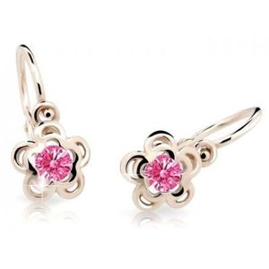 Cutie Jewellery Dětské náušnice z růžového zlata C2204-10-X-4 fuchsiová obraz