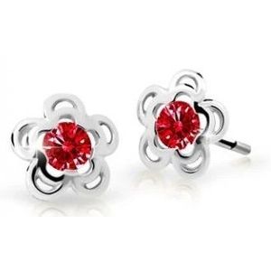 Cutie Jewellery Půvabné dětské náušnice z bílého zlata C2204-30-X-2 červená obraz