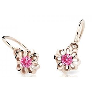 Cutie Jewellery Něžné dětské náušnice z růžového zlata C2208-10-X-4 fuchsiová obraz