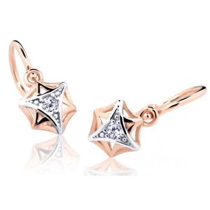 Cutie Jewellery Dětské náušnice z růžového zlata C2209-10-X-4 bílá obraz