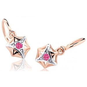 Cutie Jewellery Dětské náušnice z růžového zlata C2209-10-X-4 fuchsiová obraz