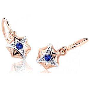 Cutie Jewellery Dětské náušnice z růžového zlata C2209-10-X-4 modrá obraz