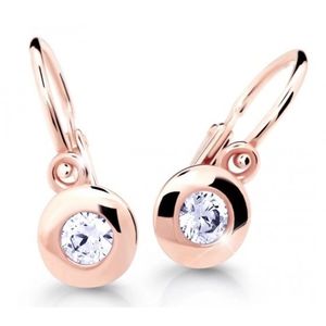 Cutie Jewellery Dětské náušnice z růžového zlata C2589-10-X-4 bílá obraz