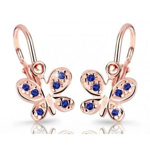 Cutie Jewellery Dětské náušnice z růžového zlata C2748-10-X-4 modrá obraz