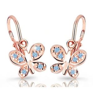 Cutie Jewellery Dětské náušnice z růžového zlata C2748-10-X-4 světle modrá obraz