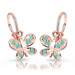 Cutie Jewellery Dětské náušnice z růžového zlata C2748-10-X-4 světle zelená obraz