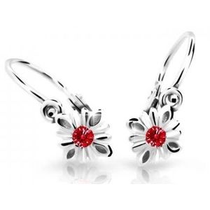 Cutie Jewellery Půvabné dětské náušnice z bílého zlata C2261-10-X-2 červená obraz