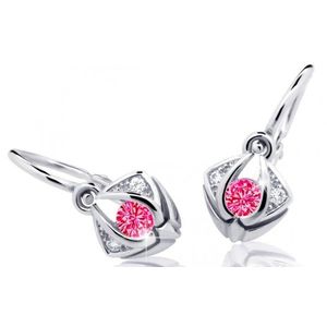 Cutie Jewellery Krásné dětské náušnice z bílého zlata C2217-10-X-2 fuchsiová obraz