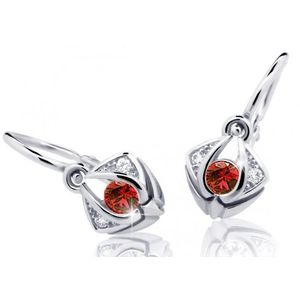 Cutie Jewellery Krásné dětské náušnice z bílého zlata C2217-10-X-2 červená obraz