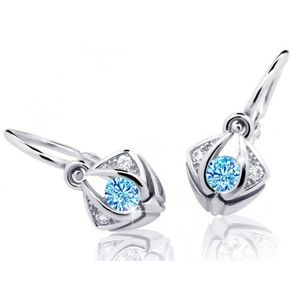 Cutie Jewellery Krásné dětské náušnice z bílého zlata C2217-10-X-2 světle modrá obraz