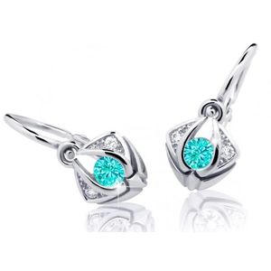 Cutie Jewellery Krásné dětské náušnice z bílého zlata C2217-10-X-2 světle zelená obraz