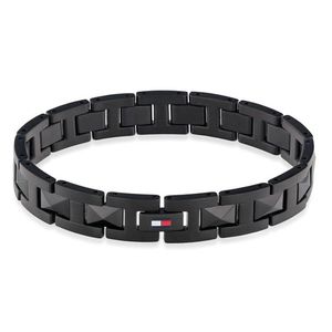 Tommy Hilfiger Pánský černý náramek Geometric 2790568 obraz