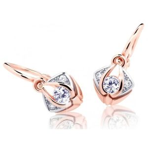 Cutie Jewellery Krásné dětské náušnice z růžového zlata C2217-10-X-4 bílá obraz