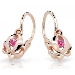 Cutie Jewellery Dětské náušnice z růžového zlata C2218-10-X-4 fuchsiová obraz