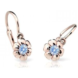 Cutie Jewellery Dětské náušnice z růžového zlata C2151-10-X-4 světle modrá obraz