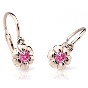 Cutie Jewellery Dětské náušnice z růžového zlata C2151-10-X-4 fuchsiová obraz