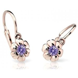 Cutie Jewellery Dětské náušnice z růžového zlata C2151-10-X-4 fialová obraz