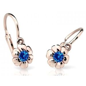 Cutie Jewellery Dětské náušnice z růžového zlata C2151-10-X-4 modrá obraz