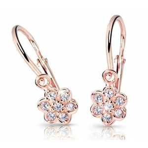 Cutie Jewellery Dětské náušnice z růžového zlata C2746-10-X-4 bílá obraz